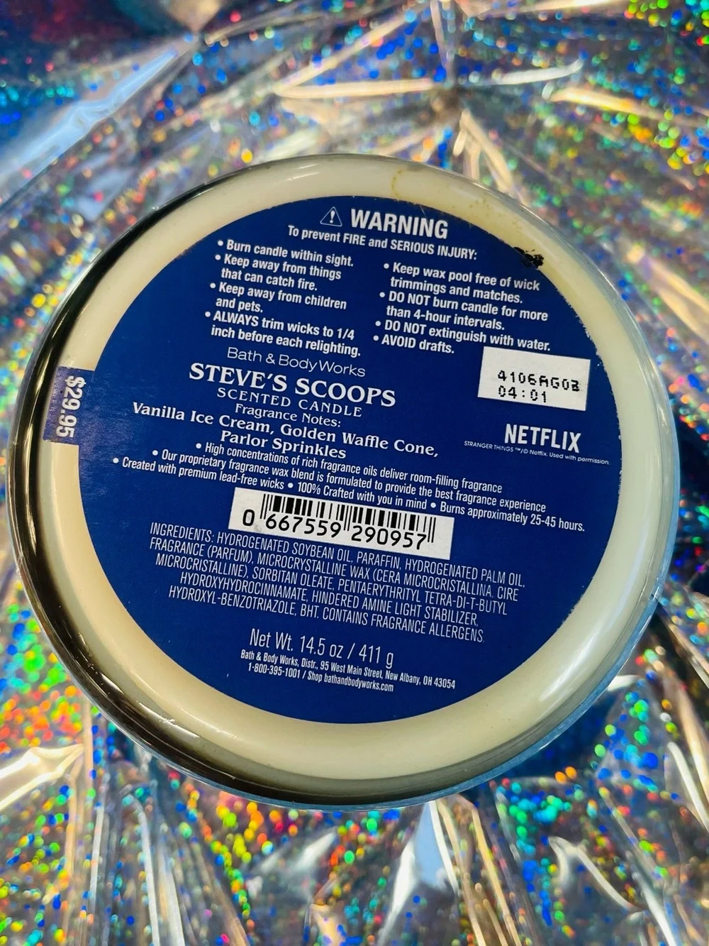 Scoops Ahoy Stranger Things Bath and Body Works Candle